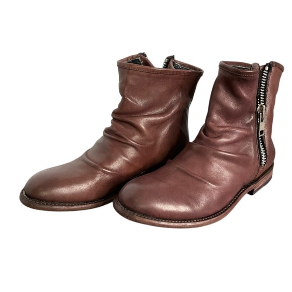 John Fluevog Shoes Living Malcolm‎ Goodyear Welt Zipper Gusset Men Sz 5 & W Sz 7 - Picture 7 of 13